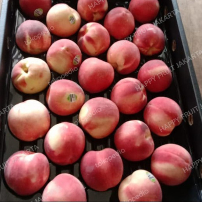 

Peach super | Buah peach white manis fresh USA | Buah persik manis 1kg
