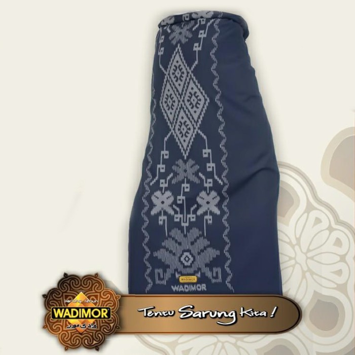 ✨LARIS✨-Wadimor Sarung Tenun Polos Tumpal Kembang Mewah Lembut Nyaman - Coklat tua