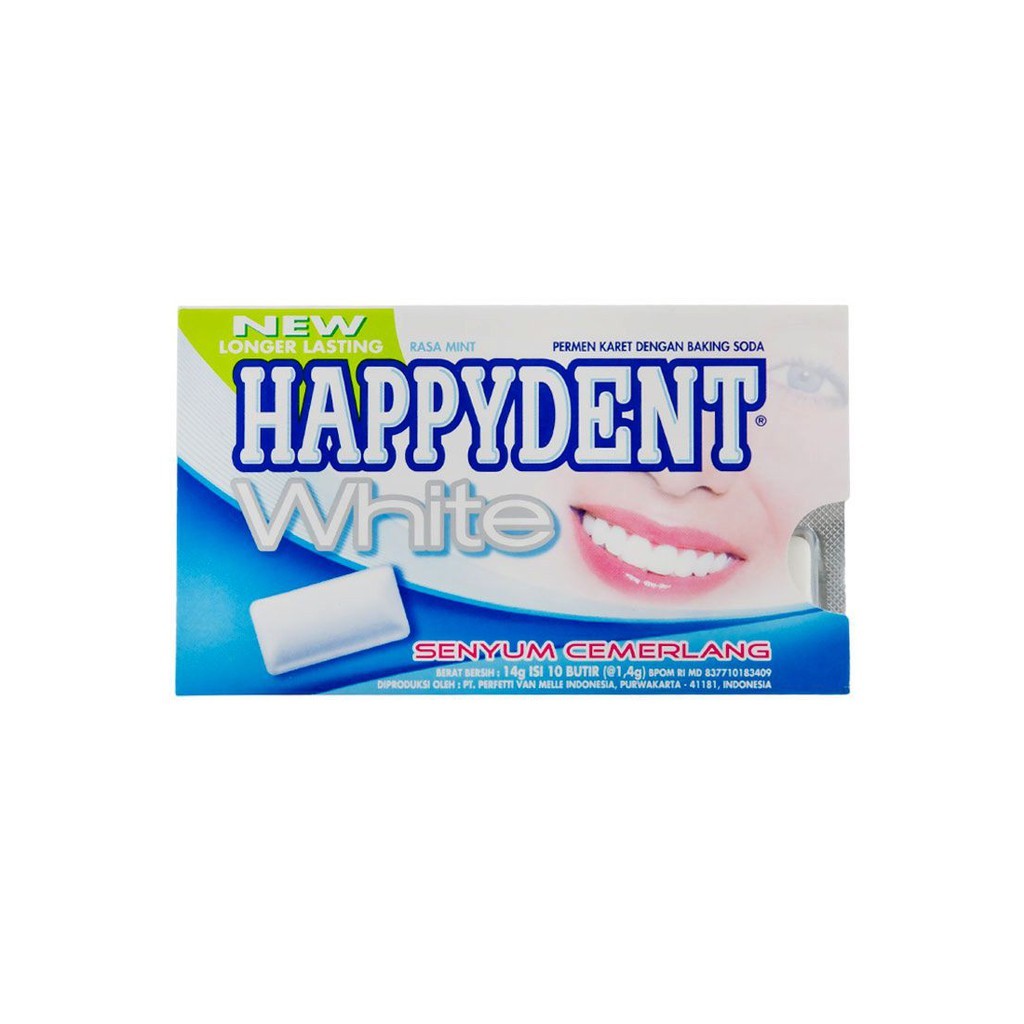 

Happydent Blister White Mint 10'S