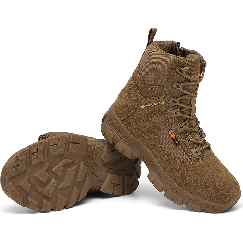 New Men's Mountaineering Shoes Breathable and Non slip Mountaineering Hiking Shoes Outdoor Alum Fish