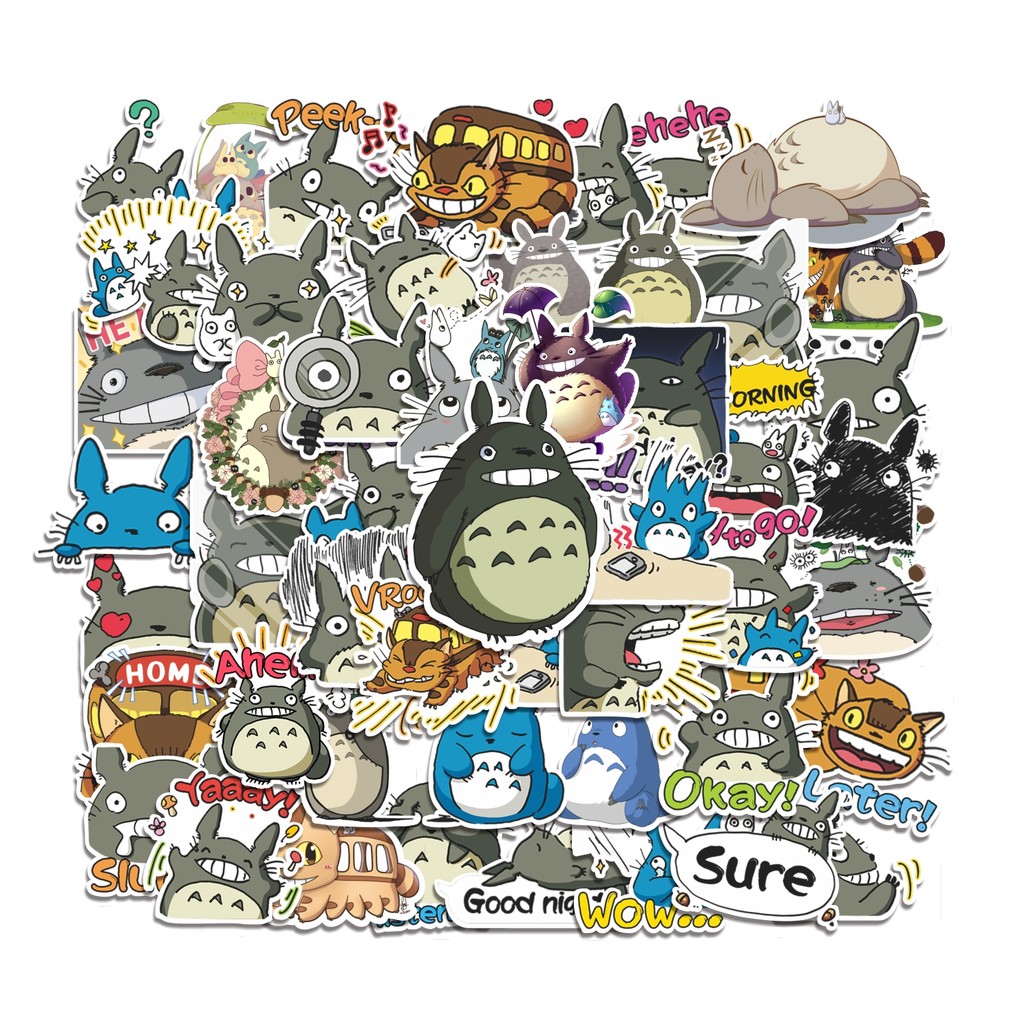 

COD 50 Pcs Stiker My Neighbor Totoro Ghibli Lucu Anti Air Untuk Dekorasi Notebook Sepeda Skateboard Handphone DIY