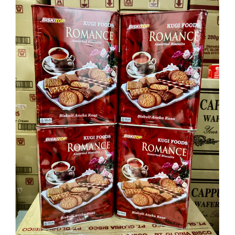 

Biskitop Romance kaleng 700gr 1 karton isi 6 exp 6/2026
