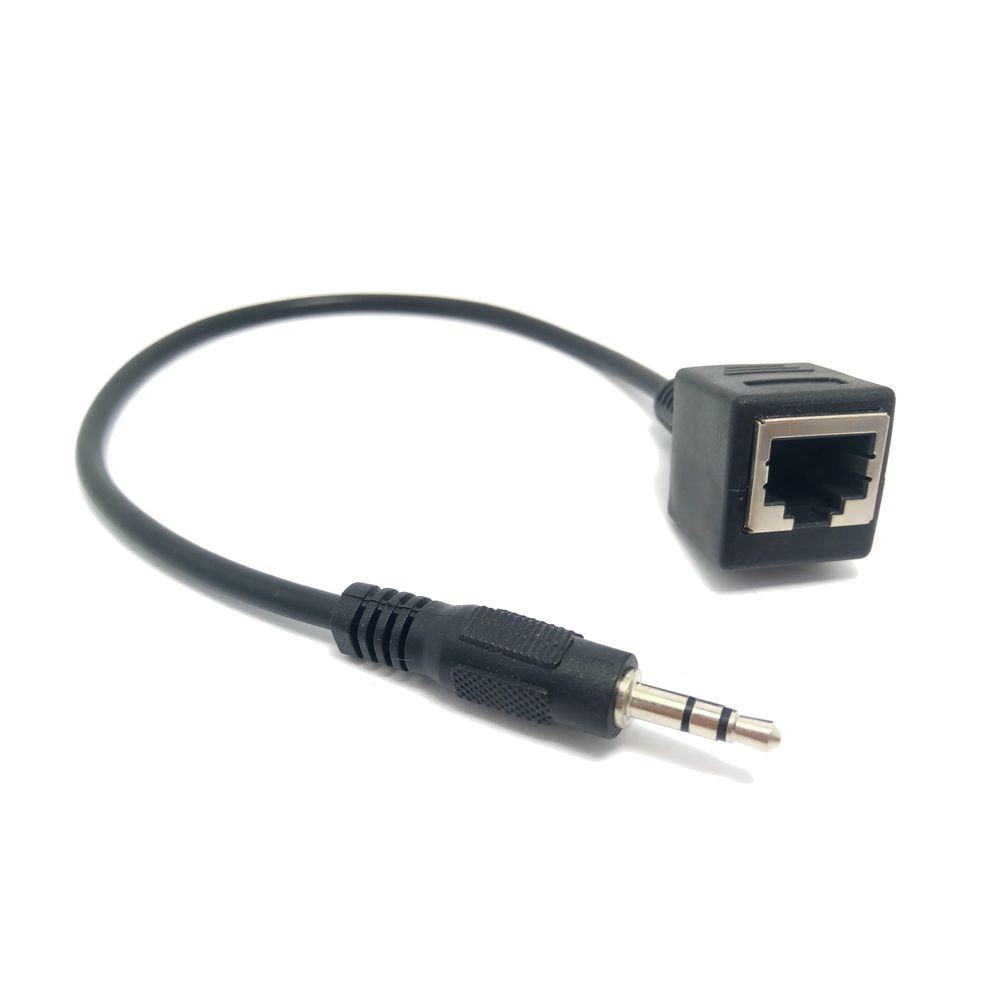 Network RJ45 Female to DC3.5MM Male Jack DC 3.5 Male to RJ45 Female Cable Adapter for Touch Screen D