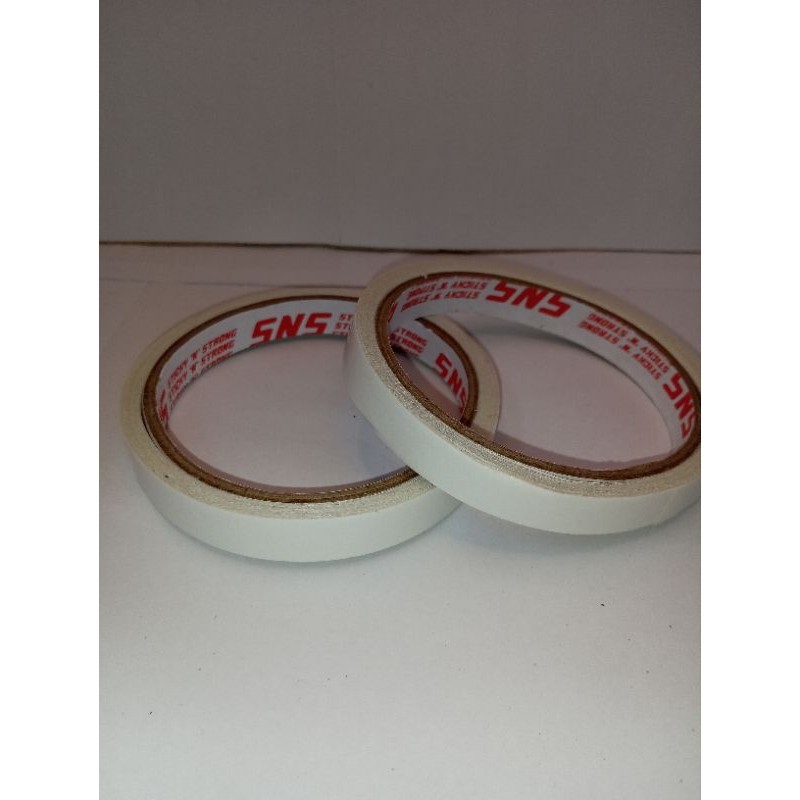 

DOUBLE TAPE SNS PUTIH (1/2 INCH) 12Mm x 7meter x 215 Mic