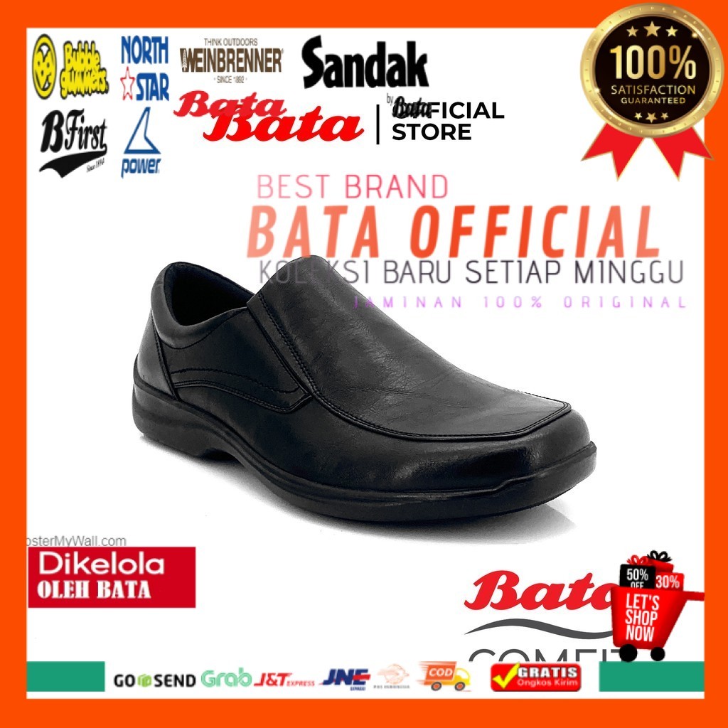 BATA COMFIT Sepatu Pria Chlin Black - 8516169