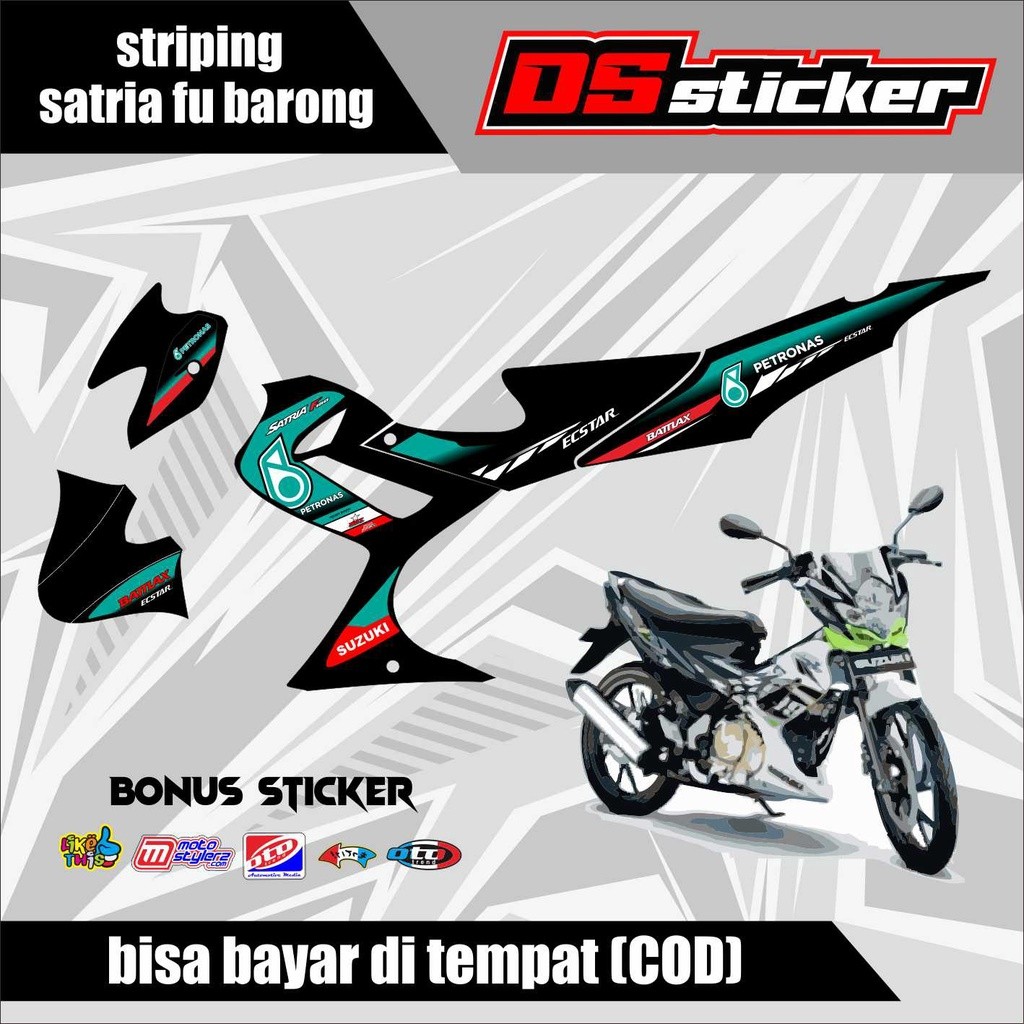 Striping Variasi Motor Satria Fu Barong Petronas