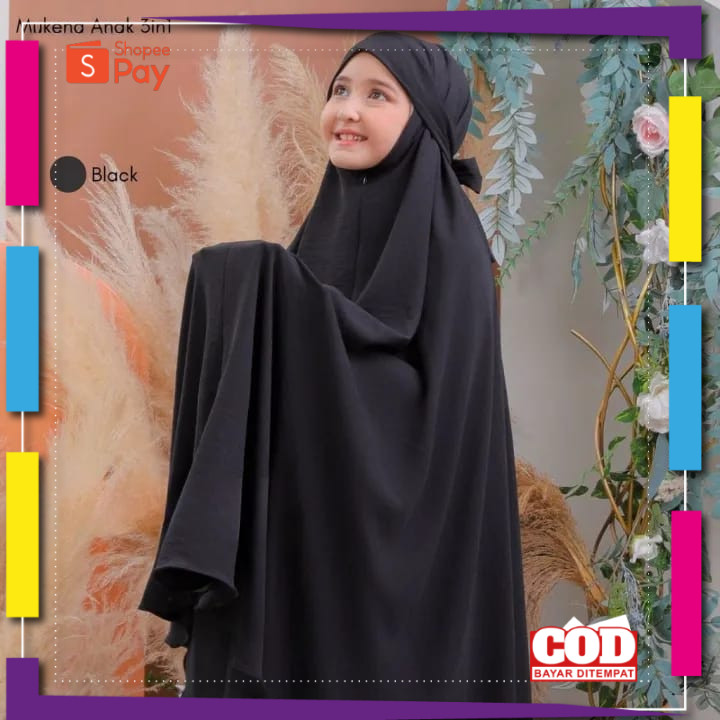[PREMIUM ORIGINAL] Mukena Anak 3 in 1 Cringkel AirFlow//Mukena AQILAH 3 in 1 Cringkel//Mukena anak C