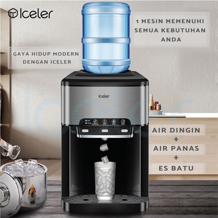 Iceler Dispenser Mesin Es Multifungsi 3 In 1 Air Panas Air Dingin Es CS