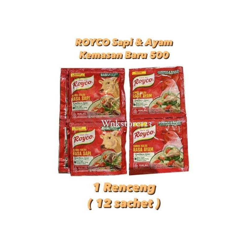 

Royco Sapi dan Ayam bumbu kaldu penyedap rasa 8gram happy shopping