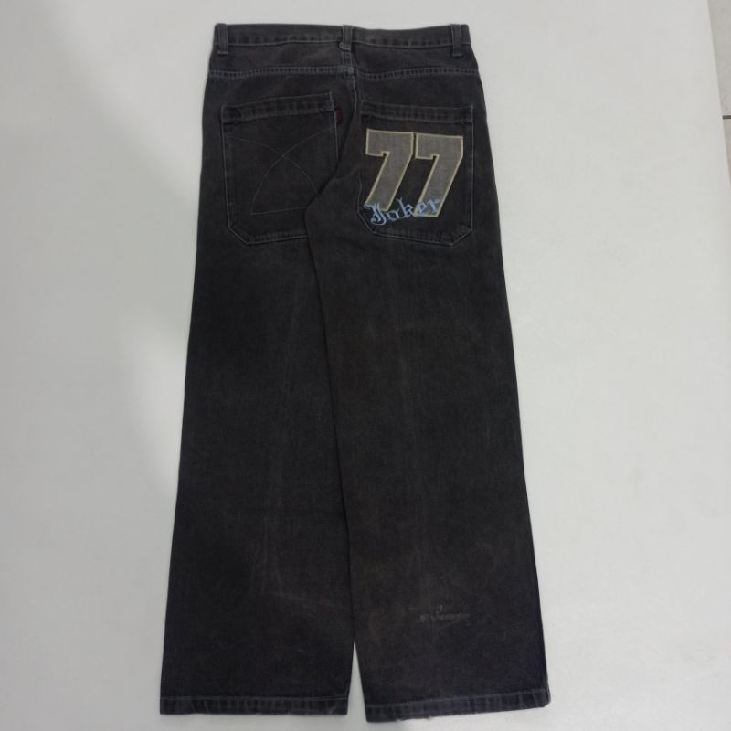 STOK TERBATAS BAGGY JEANS JOKER 77 BLACKWASH NOT JNCO DOGTOWN EVISU