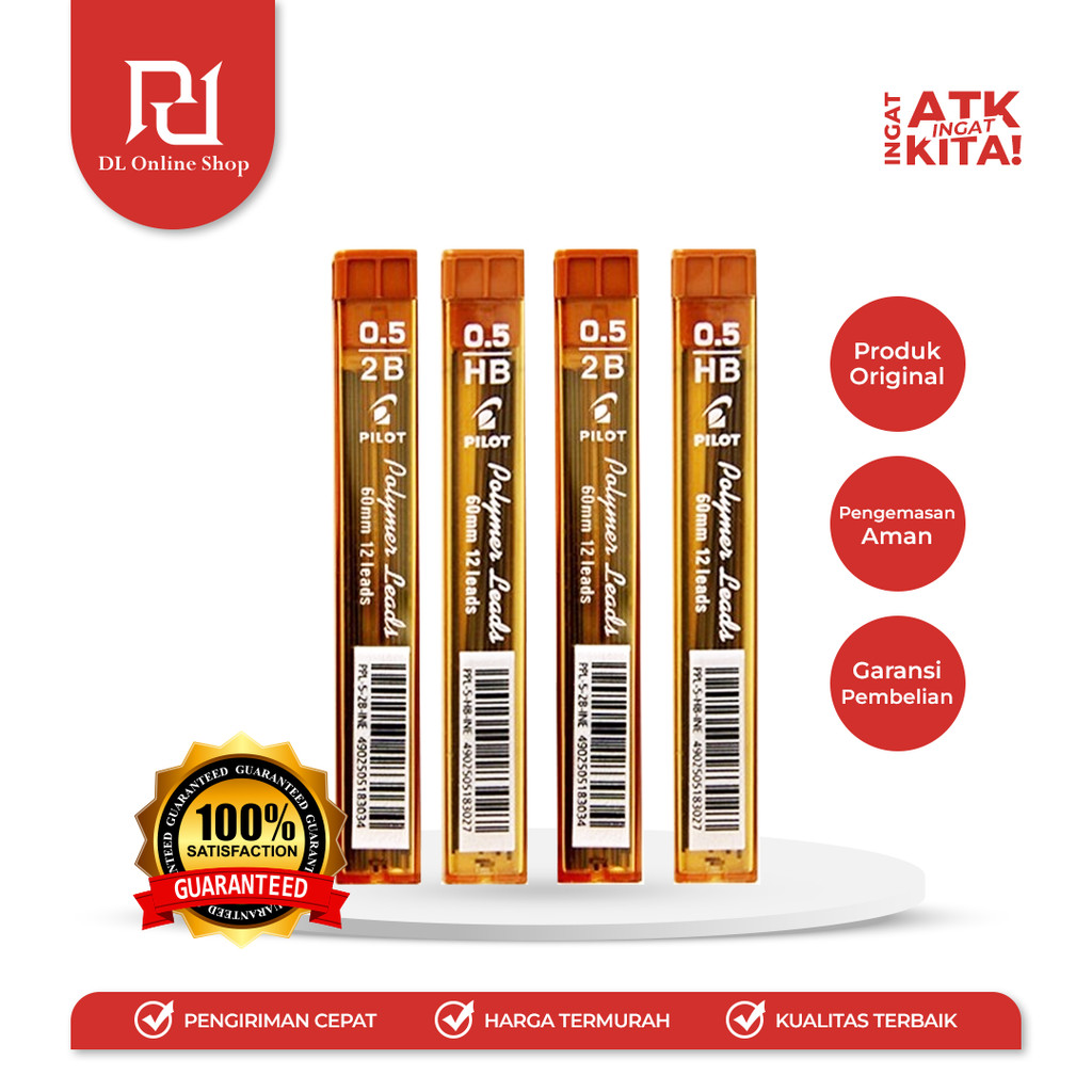 

PILOT ISI PENSIL MEKANIK/ MECHANICAL PENCIL LEAD REFILL 2B 0.5mm (1PACK/ 12TUBE)