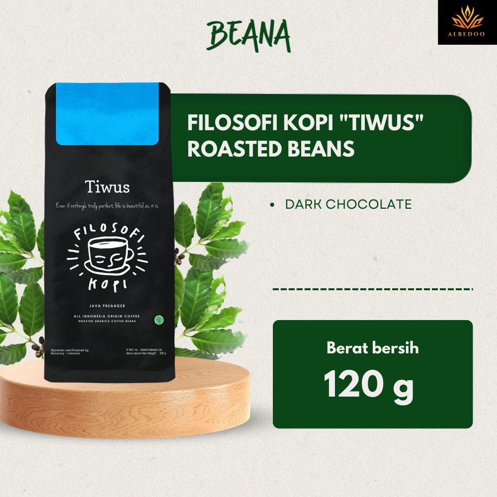 

Tiwus Arabica Coffee Roasted Beans | Filosofi Kopi Bubuk 120gr - Beana Roastery Semarang