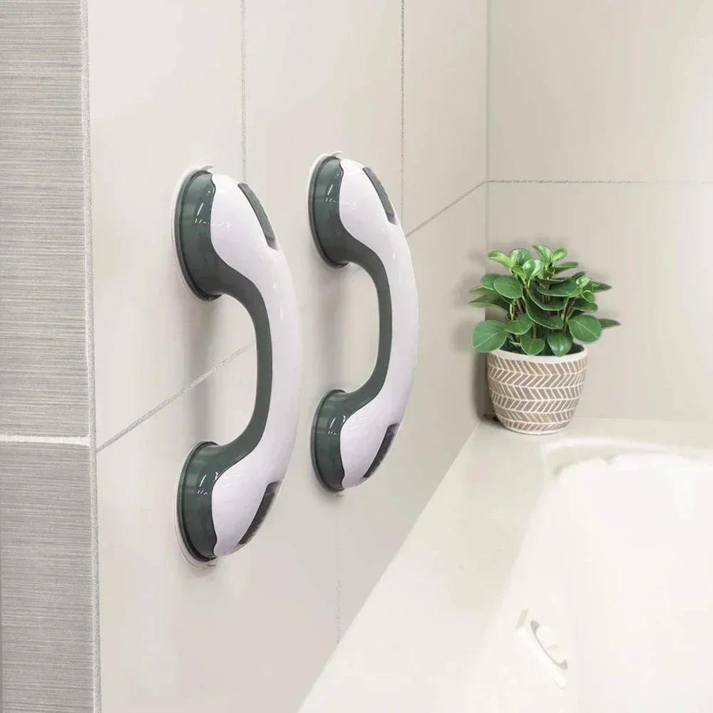 With Shower Handle Non-slip Support Toilet Bathroom Safety Grab rod Handle Vacuum Suction cup Suctio