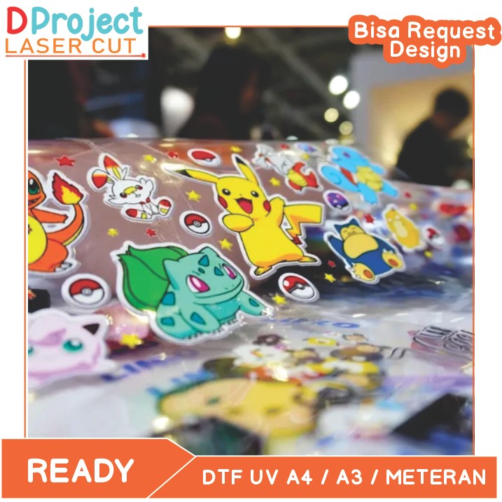 Print DTF UV A3/A4 | Gambar Bebas / Cetak Stiker Sablon Film DTF UV A3 A4 A5