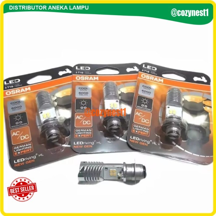 BOHLAM LED LAMPU DEPAN MOTOR OSRAM LED AC/DC PUTIH BEAT FI ESP STREET POP MIO M3 Z 125 VARIO 125 OLD