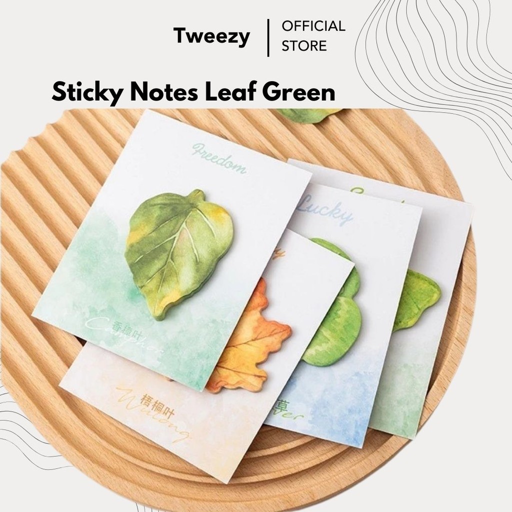 

Sticky Notes Model Daun Lucu Karakter Mini Memo Pad Stick Note Post It Leaf Aesthetic