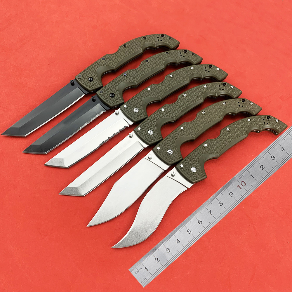 Cold 12.26in Voyager Large Folding Knife 8Cr13Mov Steel Blade Outdoor Military Combat Knife Professi