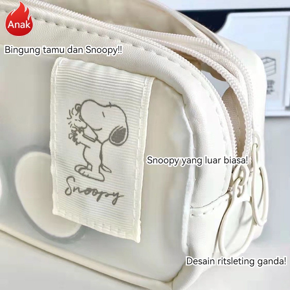 

Muji Snoopy Cute Large Capacity Pencil Case/pensil pouch/make up tas/Kotak Pensil -Anak-Anak
