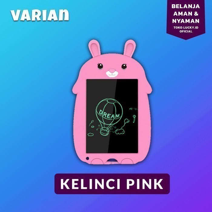 

TERLARIS Papan Tulis Mainan Anak Karakter Tablet LCD Writing Belajar Menulis - Kelinci Pink