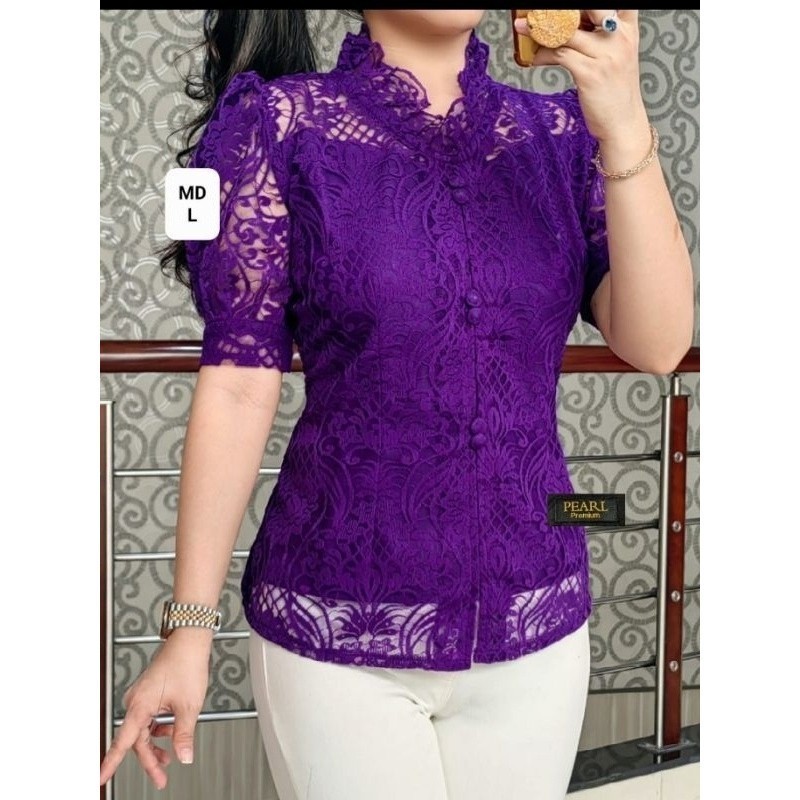ER90 Atasan Kebaya Renda Premium/Blouse kekinian/Atasan Kebaya Wanita/atasan wanita kekinian/baju