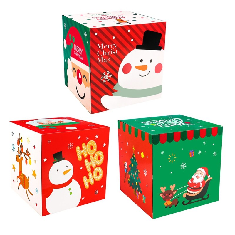 

Hot Christmas Candy Packaging Box Small Elk/Snowman/Santa Claus Candy Box 25Cm/9.84In Holiday Candybox With Lid Christmas