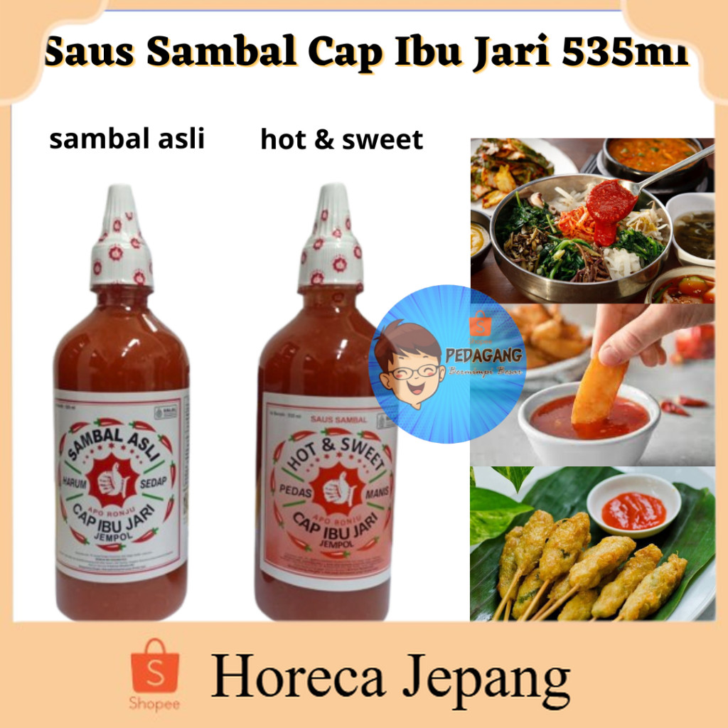 

Saus Sambal Cap Ibu Jari 535 ml/ Sambel Asli Cap Ibu Jari /SAMBEL/SAMBAL/SAOS SAUS SAMBAL CAP JEMPOL IBU JARI/ Saus Sambail HALAL