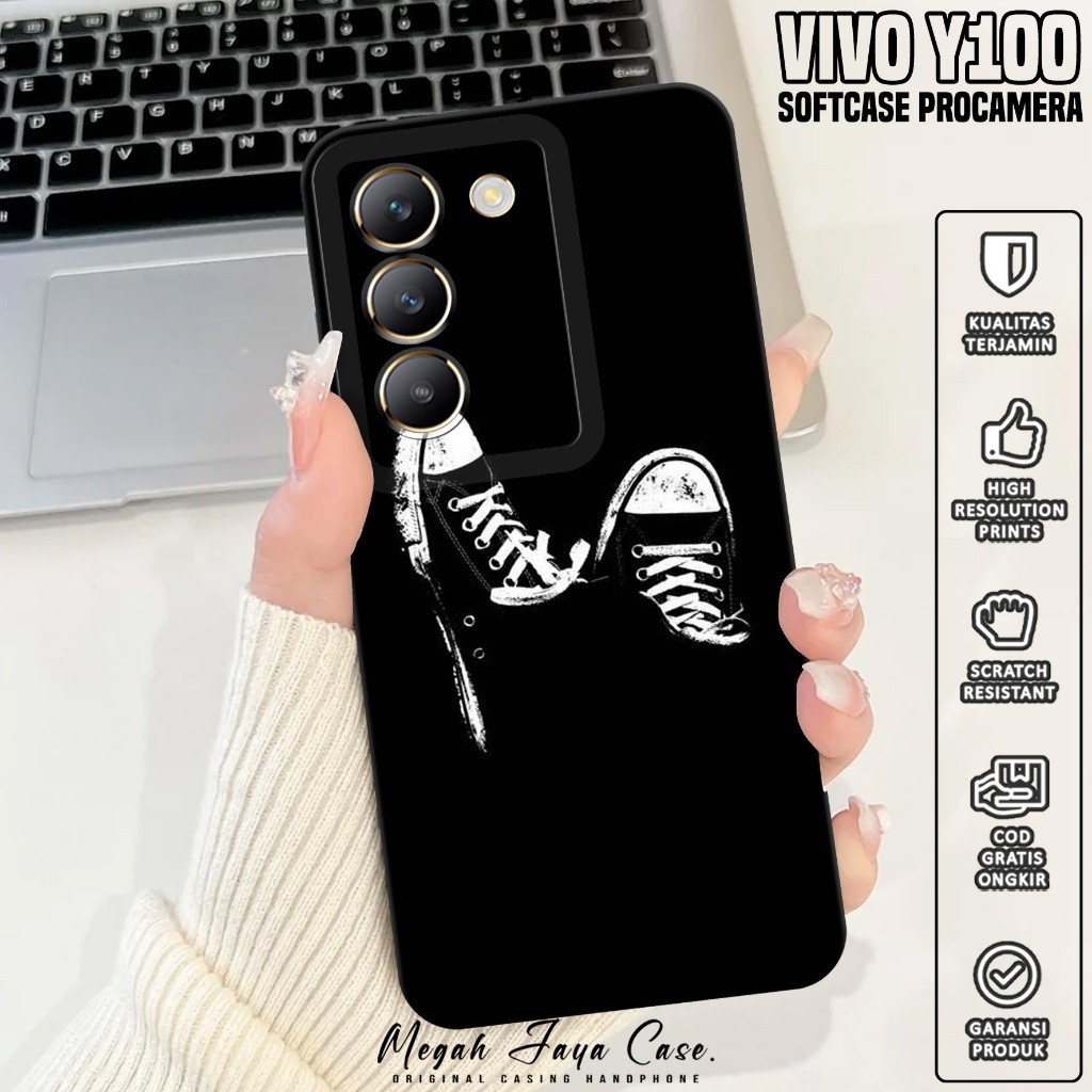 Softcase Hp VIVO Y100 - Case Hp VIVO Y100 Motif BLCK - Silikon Hp VIVO Y100 - Softcase Pro Camera - 