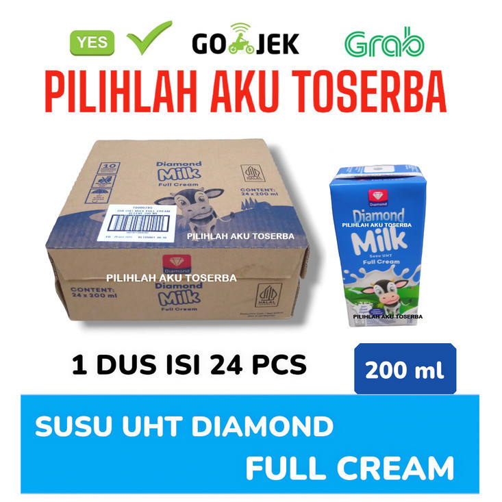 

Susu DIAMOND UHT Full Cream ukuran 200 ml - (HARGA 1 DUS ISI 24 pcs)