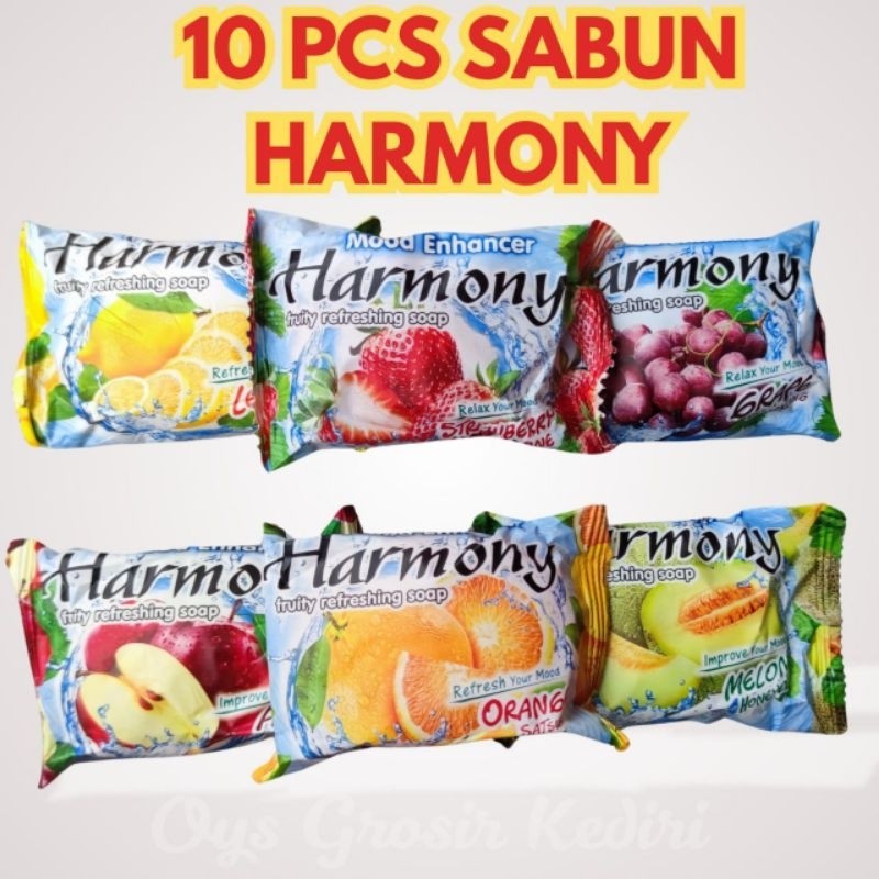 murah 10 PCS Sabun Harmony Mix Aroma Segar Buah 70GR