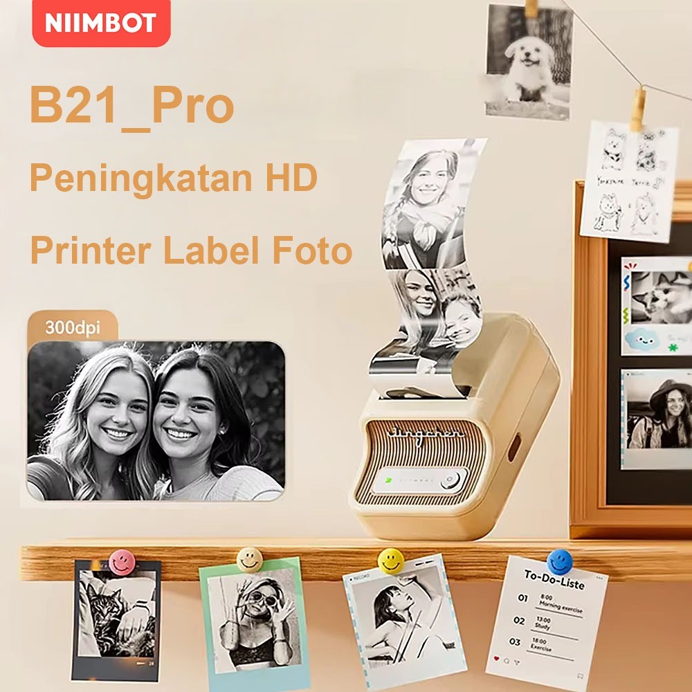 

NIIMBOT B21Pro Printer Foto, Cetak Hitam-Putih HD 300dpi,Printer Label untuk Penggunaan Rumah Tangga