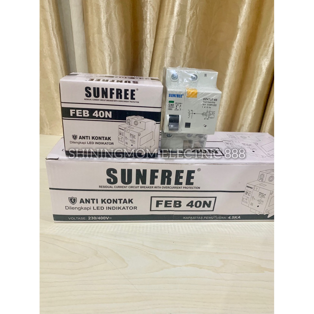 Sunfree Anti Kontak Listrik ELCB 40 Ampere