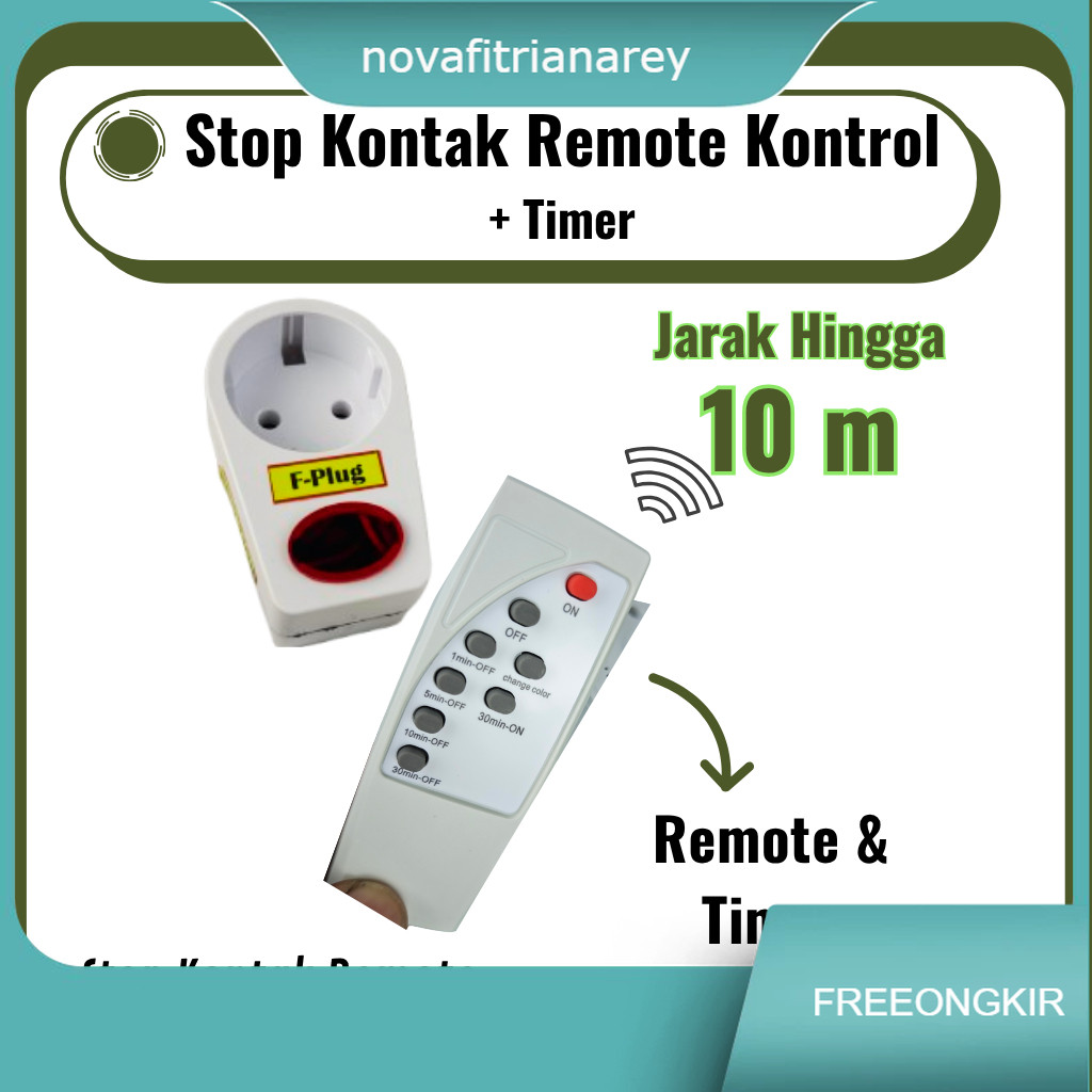 Steker Listrik Remote Stop Kontak Remot Control ON OFF Colokan Listrik Remot remote Jarak Jauh