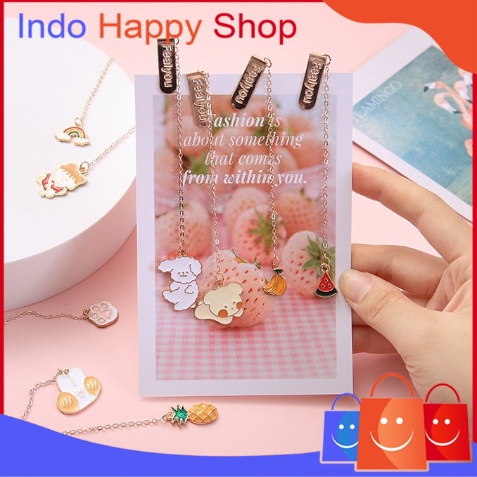 

Pembatas buku Japan Bookmarker rantai Ins Cartoon 609