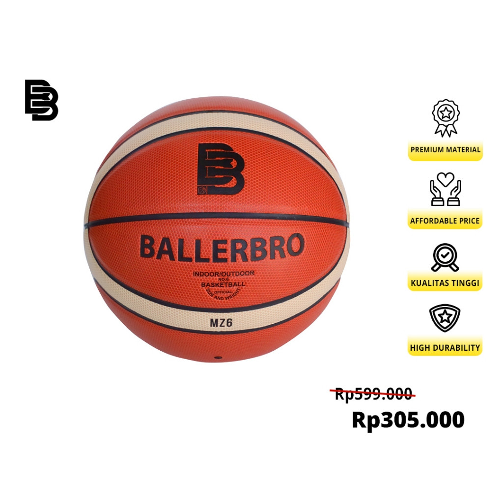 [PREMIUM ORIGINAL] Bola Basket Ballerbro MZ6 (Leather)