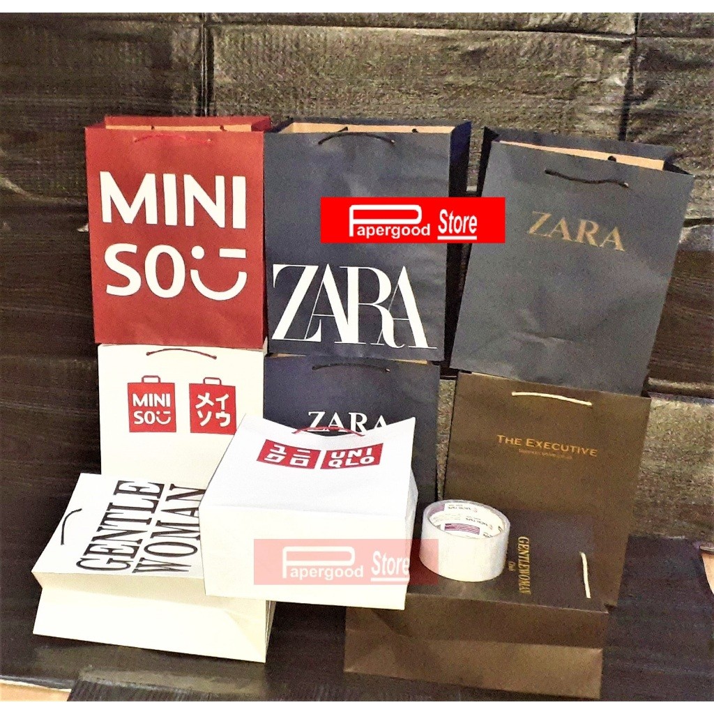 

RK Gift - Not For SaleMiniso Promo Paper bag putih premium 20 x 25 x 10 Small