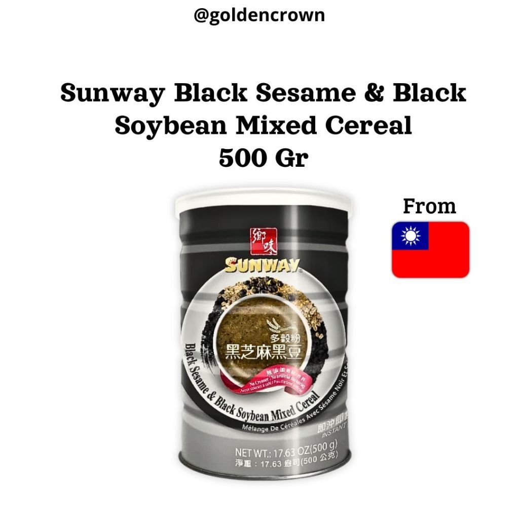 

NEW Sunway Black Sesame & Black Soybean Mixed Cereal / Sereal Wijen Hitam dan Kacang Kedelai Hitam 500g PREMIUM