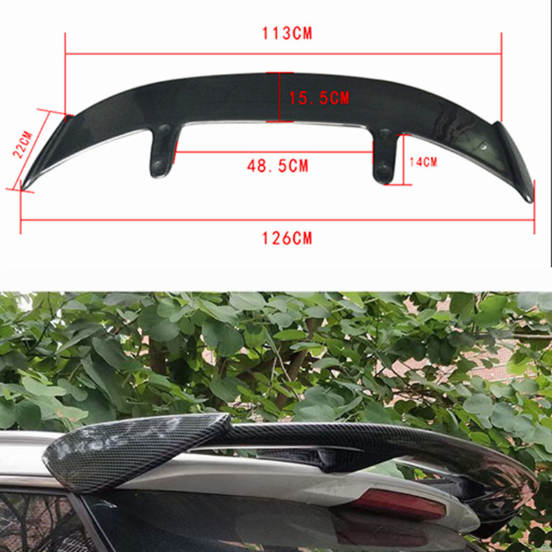 Car Spoiler Universal Fit For F20 E84 F25 Ct200 Jazz Mk7 Abs Material Carbon Fiber Racing Sedan Car 