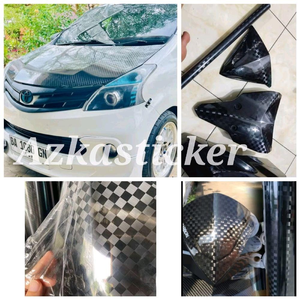 Carbon kotak stiker skotlet carbon motif catur skotlet motor carbon kotak premium