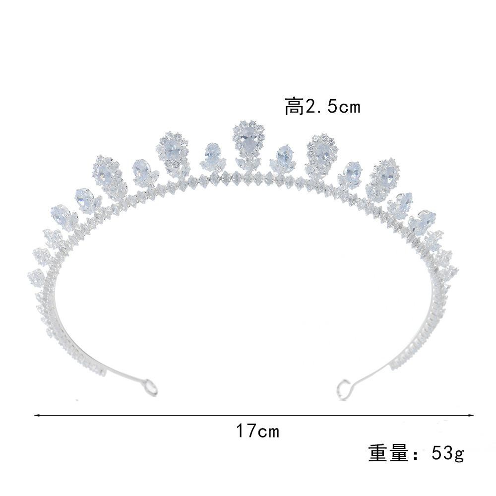 REGALYN  - Leonara Zircon - Bridal crown - Handmade zircon wedding premium