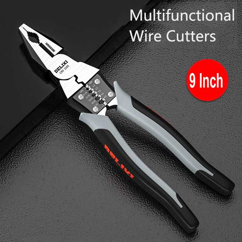 DELIXI Tang Pemotong Kawat CRV Multifungsi Wire Cutter 9 Inch - 2105