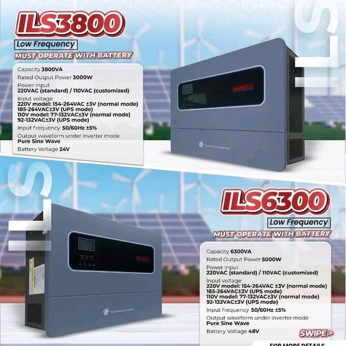Hybrid Inverter PSW SMT ILS6300 Low Frequency 48V 6.3KVA 5kW PSW Toroidal  Power
