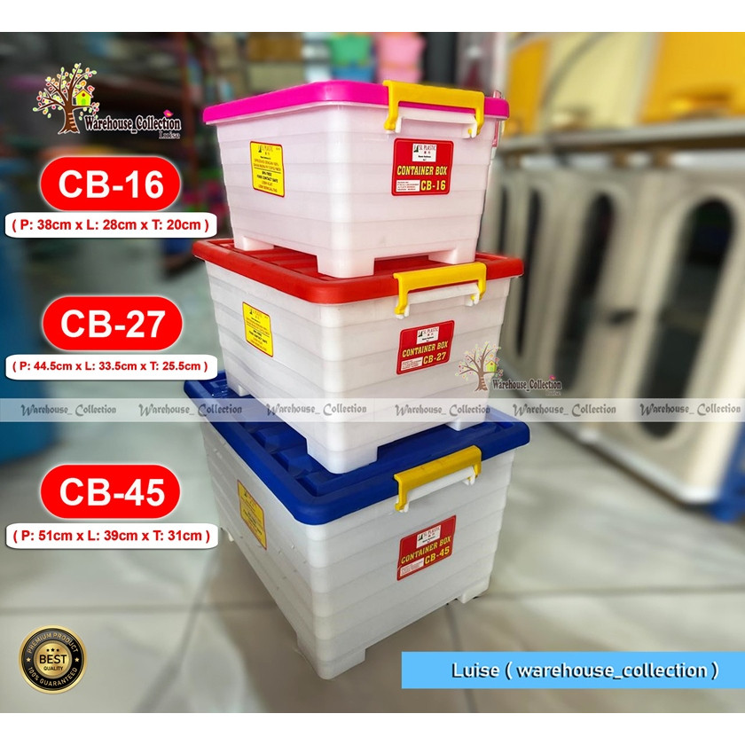 COD CONTAINER BOX 16//27// & 45 LITER || CONTAINER BOX PLASTIK DENGAN RODA || BOX SERBAGUNA
