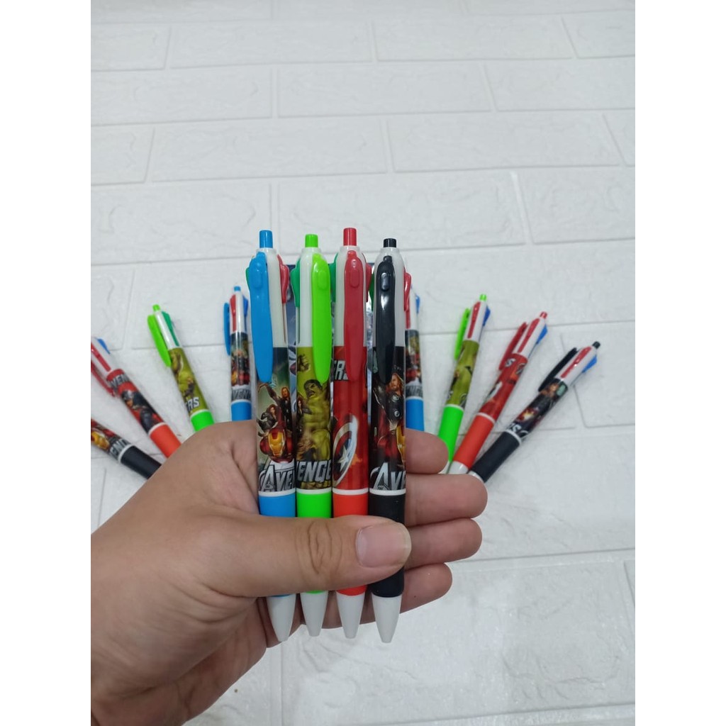 

*AC* BOLPEN CETEK 4 WARNA / PEN / PULPEN 4 WARNA FANCY KARAKTER (SATUAN)