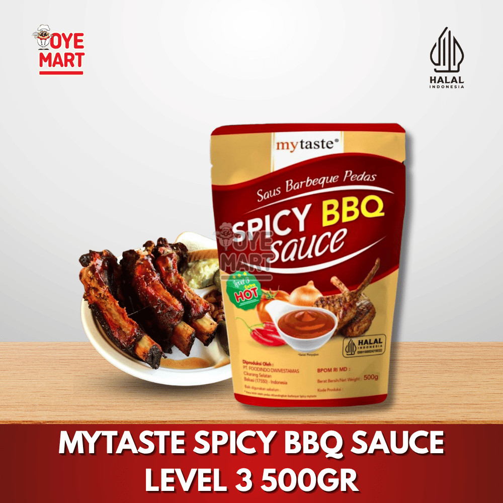 

MYTASTE SPICY BBQ SAUCE LEVEL 3 500GR / SAUS BARBEQUE PEDAS