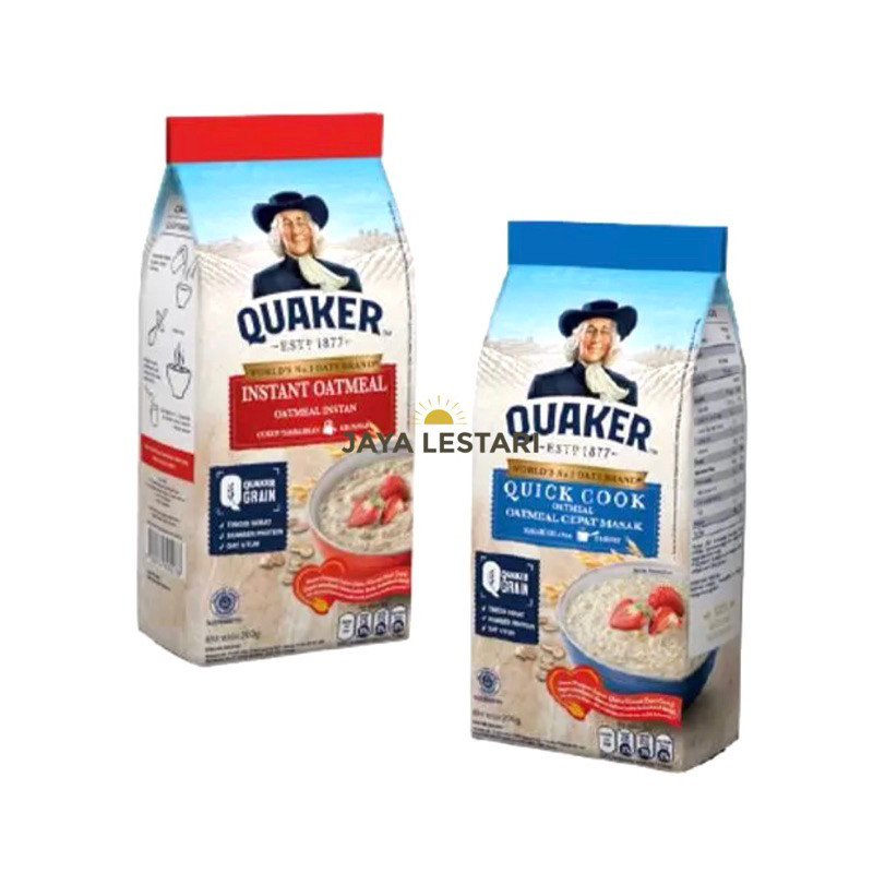 

Quaker Oatmeal 200g (2 Varian) Rendah Kolesterol ARBON
