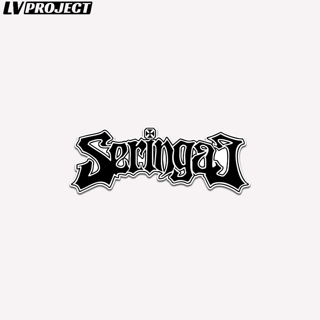 Stiker Logo Band Seringai Sticker Logo Black Metal Helm Motor Tumbler Laptop HP