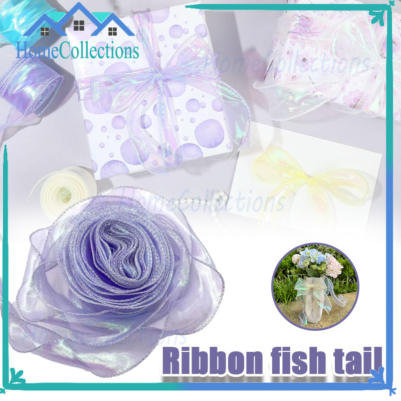 

1 Roll Pita Fishtail 9.14m X 4cm Pita Premium Gelombang Ribbon Fishtail Pita Buket