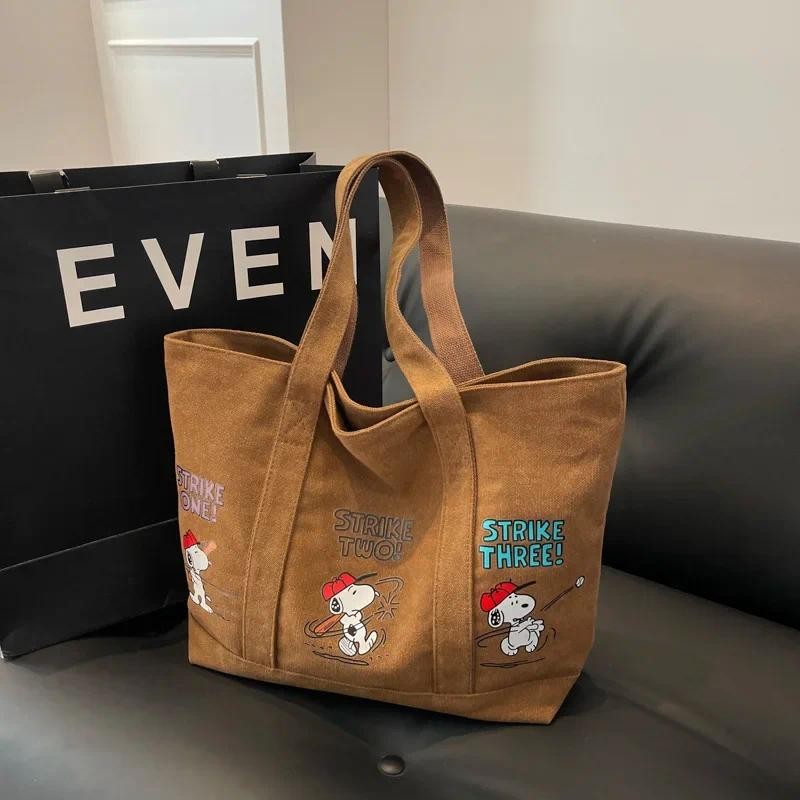 

Snoopy fashion women shoulder Bag Fall Winter 2024 New Handbag Large Capacity girl Tote Bag 40x29x12cm
