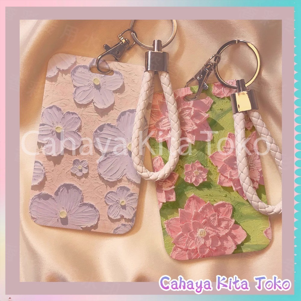 

ID CARD HOLDER/SARUNG KARTU/pesanan Hadiah Khusus/SUPPORT HARGA GROSIR/Bunga Dalam Lukisan Cat Minyak
