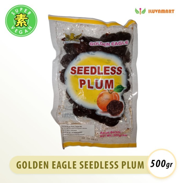 

[Best Seller] Golden Eagle Plum Chunk 500g/ Seedless Moi / Seedles Plum Manisan Plum - Seedless Plum